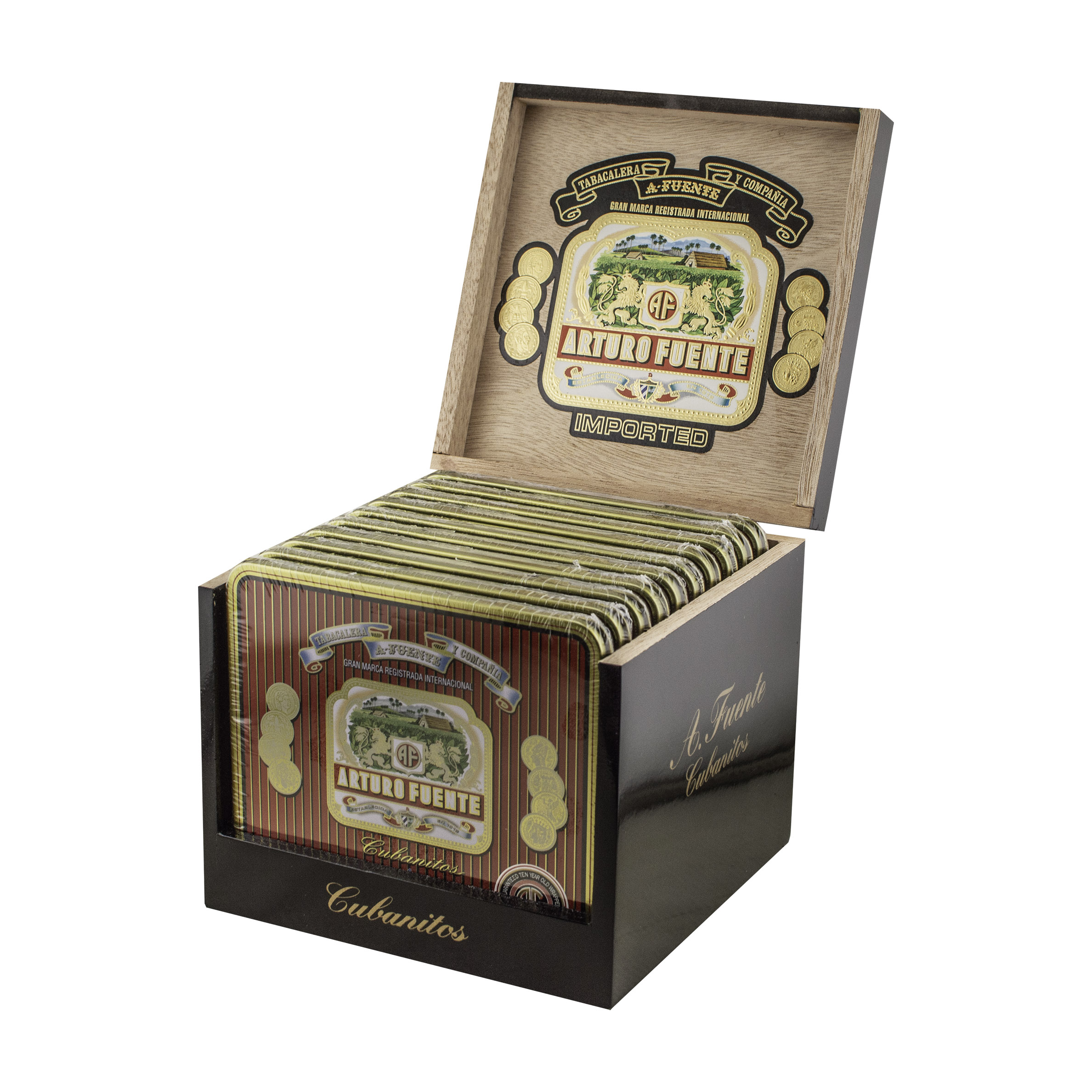 Arturo Fuente Cubanitos Maduro Cigar - Box of 10 Tins Arturo Fuente Cubanitos Maduro Cigar - Box of 10 Tins