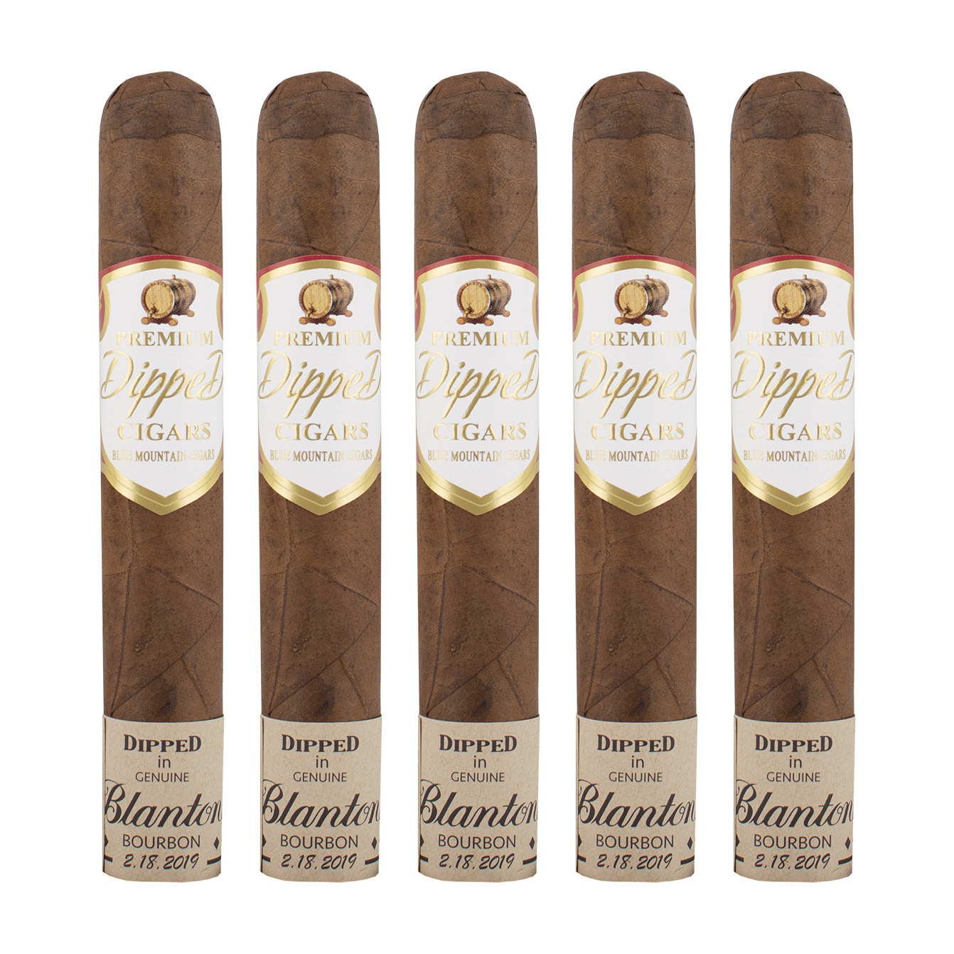 Blue Mountain Blanton's Bourbon Robusto Cigar - 5 Pack