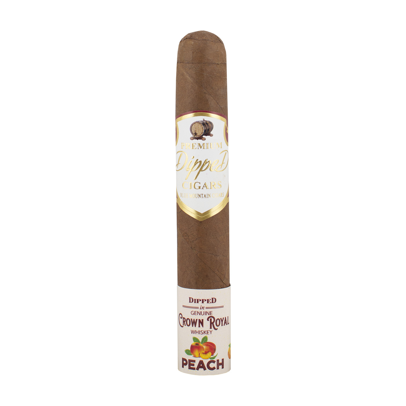 Blue Mountain Crown Royal Whiskey Peach Robusto Cigar - Single
