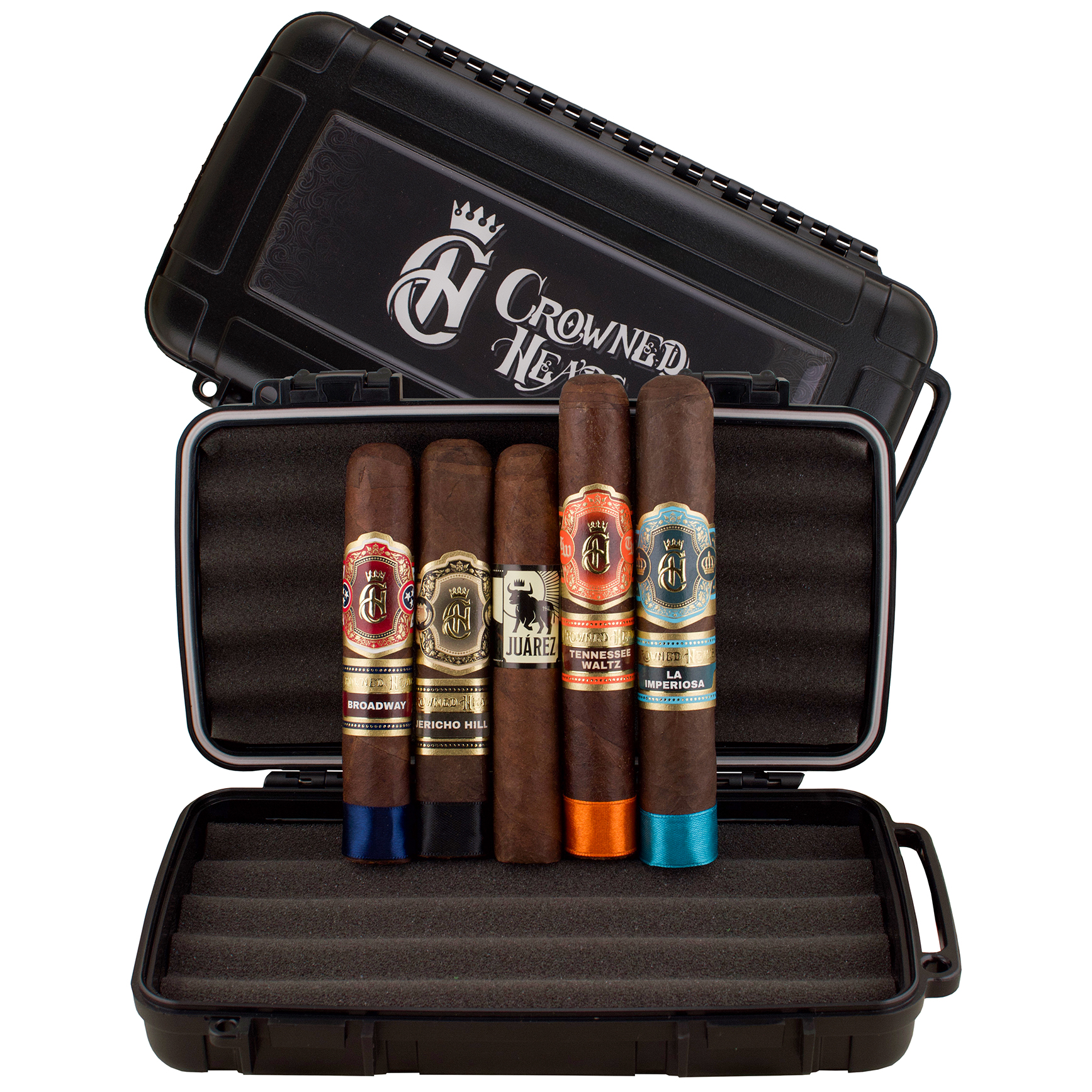 Crowned Heads Travel Case and 5 Cigars - Sampler