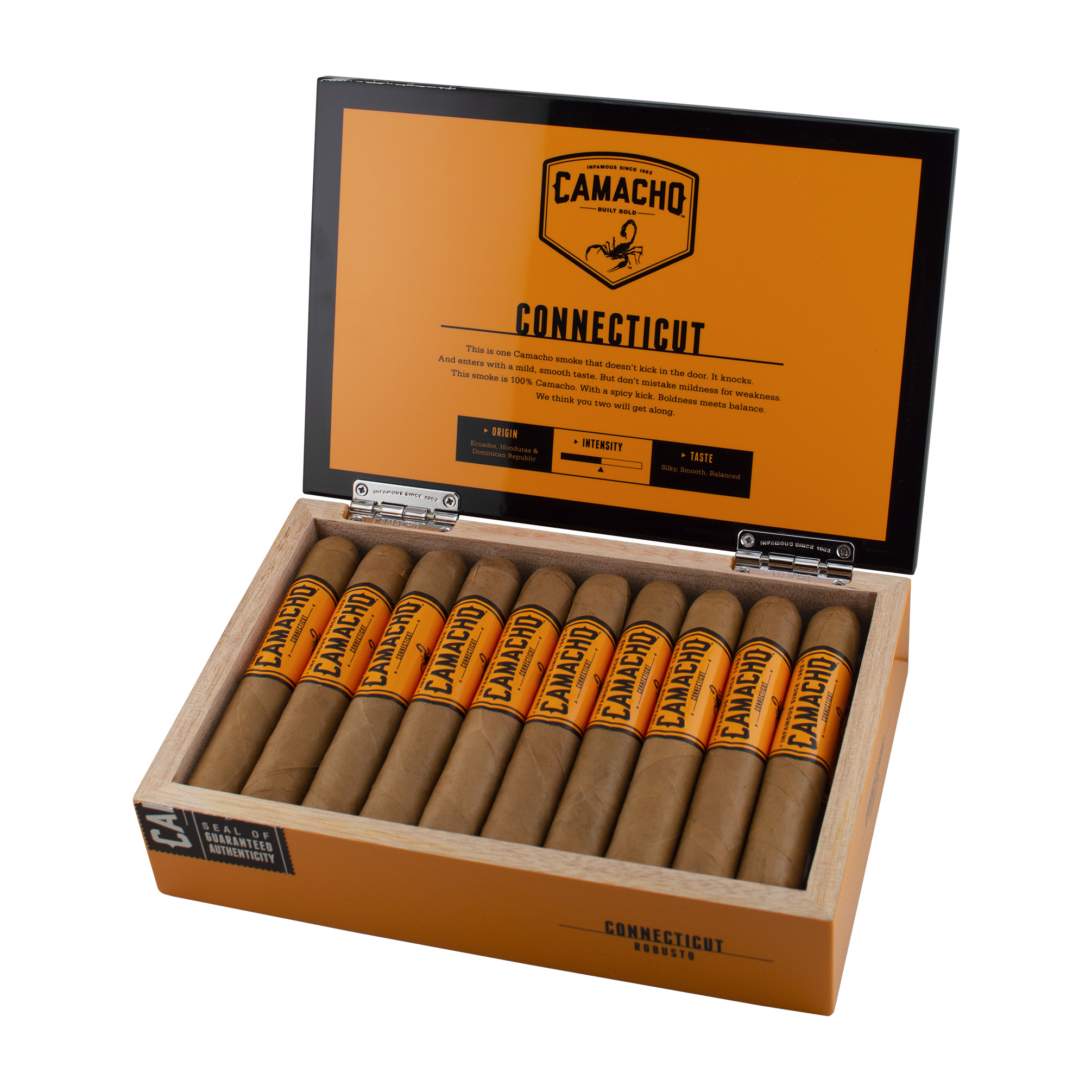 Camacho Connecticut Robusto Cigar - Box Camacho Connecticut Robusto Cigar - Box