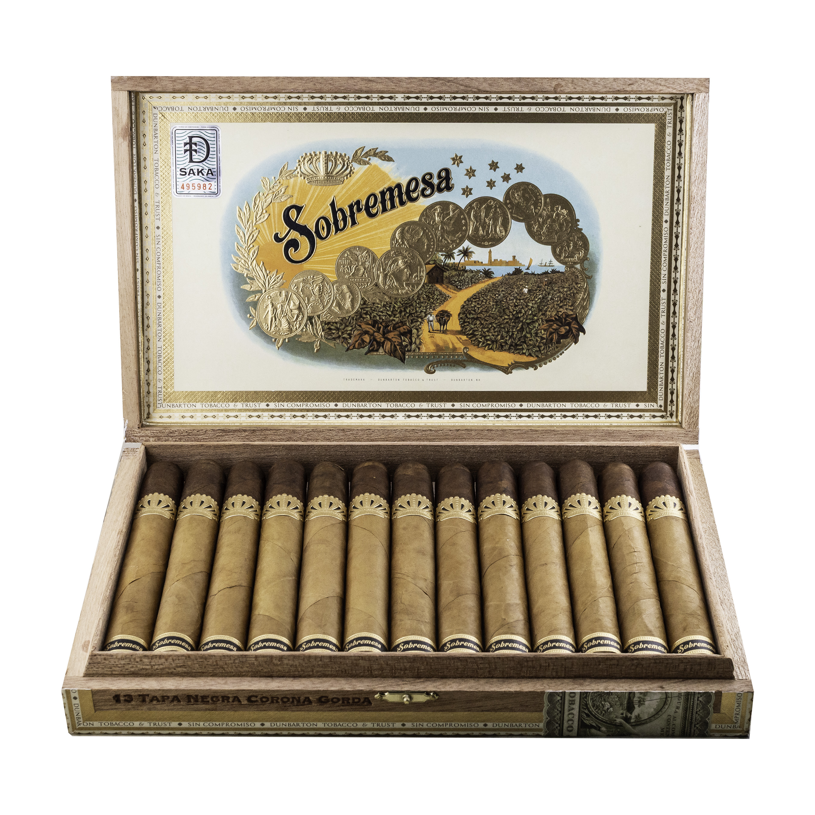 Sobremesa Tapa Negra Corona Gorda - Box Of 13