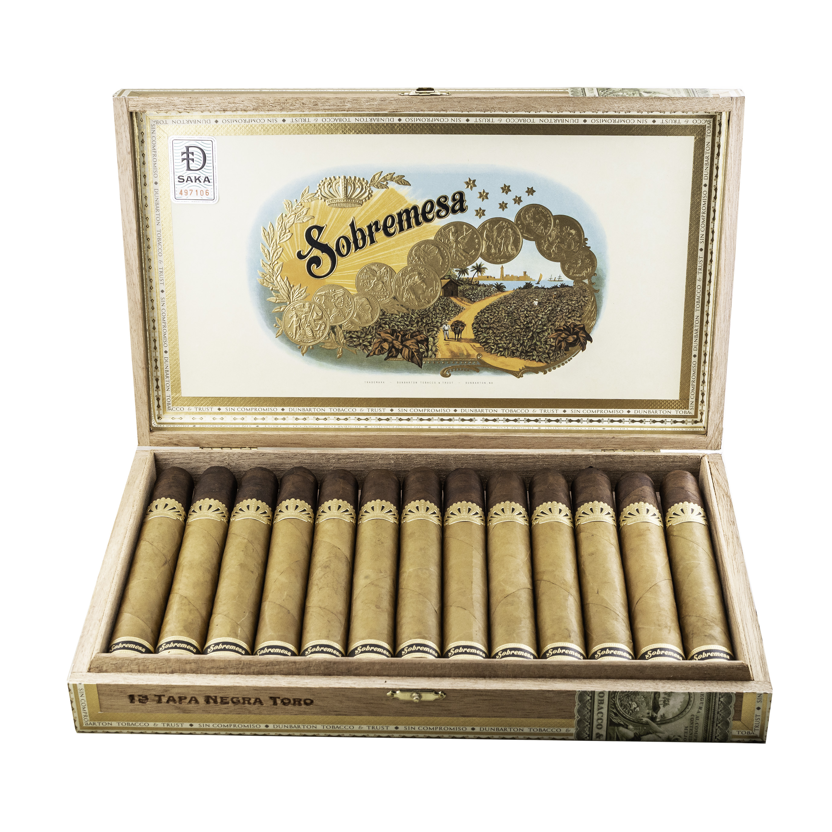 Sobremesa Tapa Negra Toro - Box Of 13