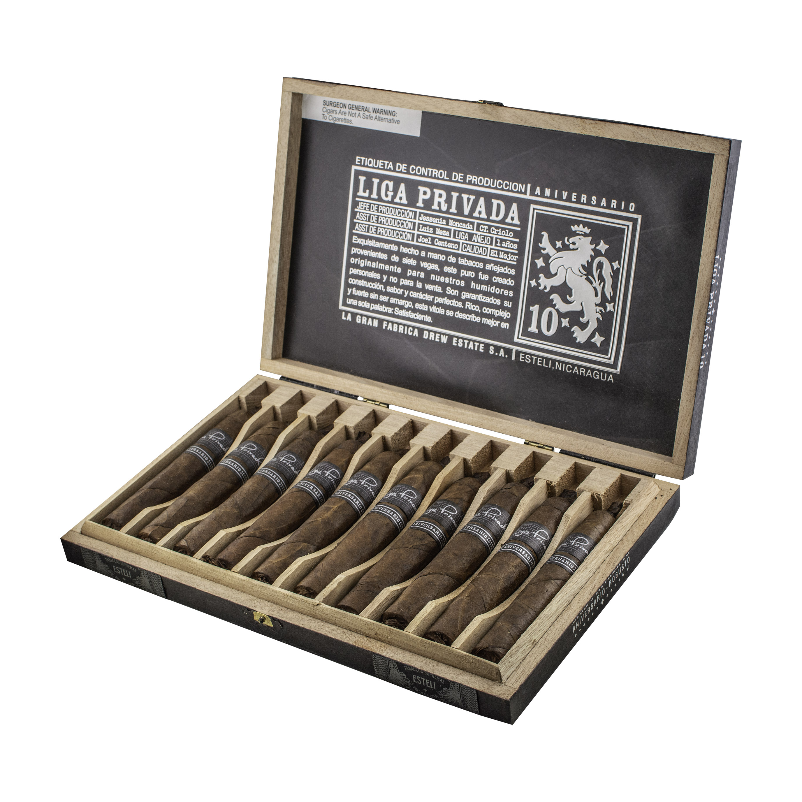 Liga Privada Aniversario 10 Robusto Cigar - Box Liga Privada Aniversario 10 Robusto Cigar - Box
