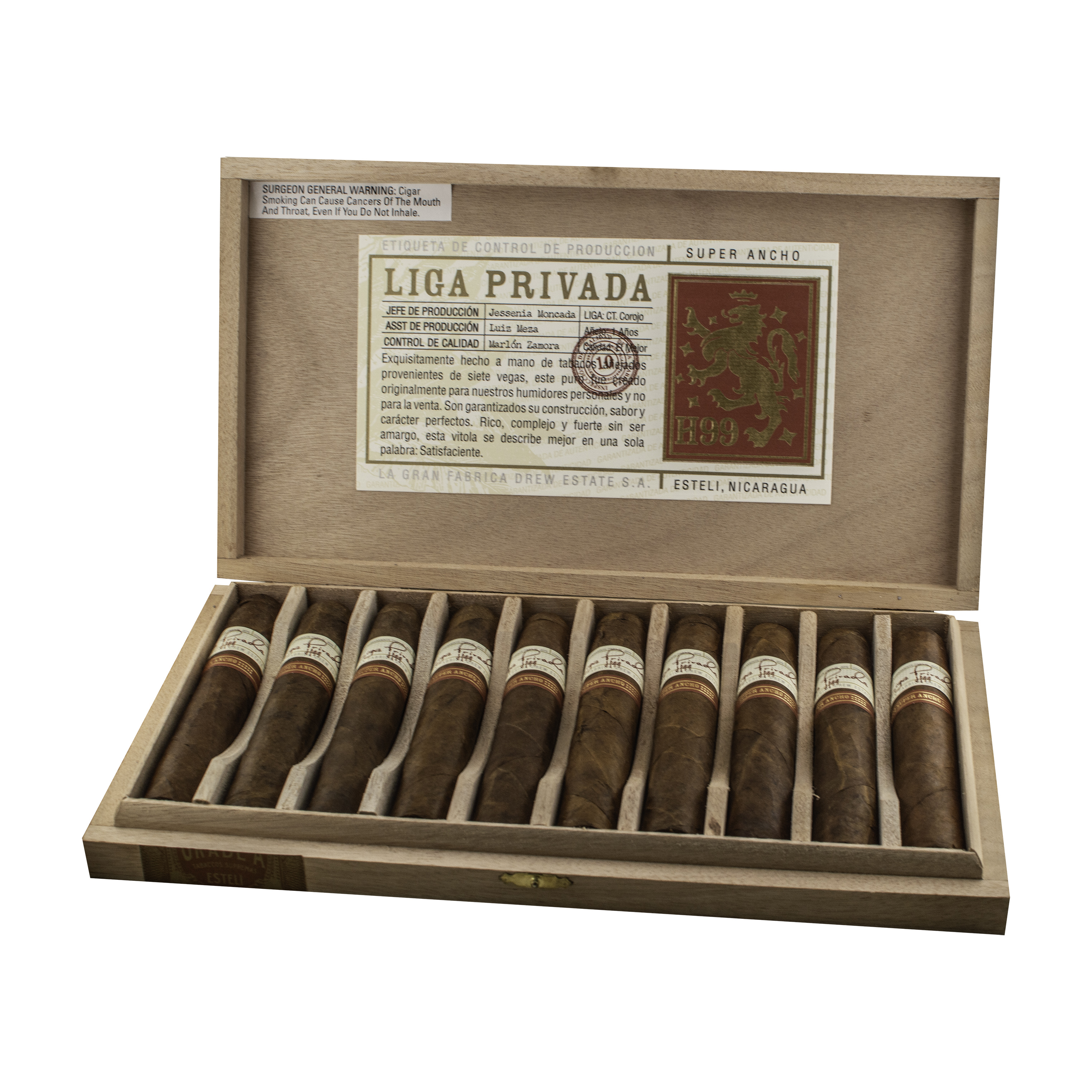 Liga Privada H99 Connecticut Corojo Super Ancho Cigar - Box