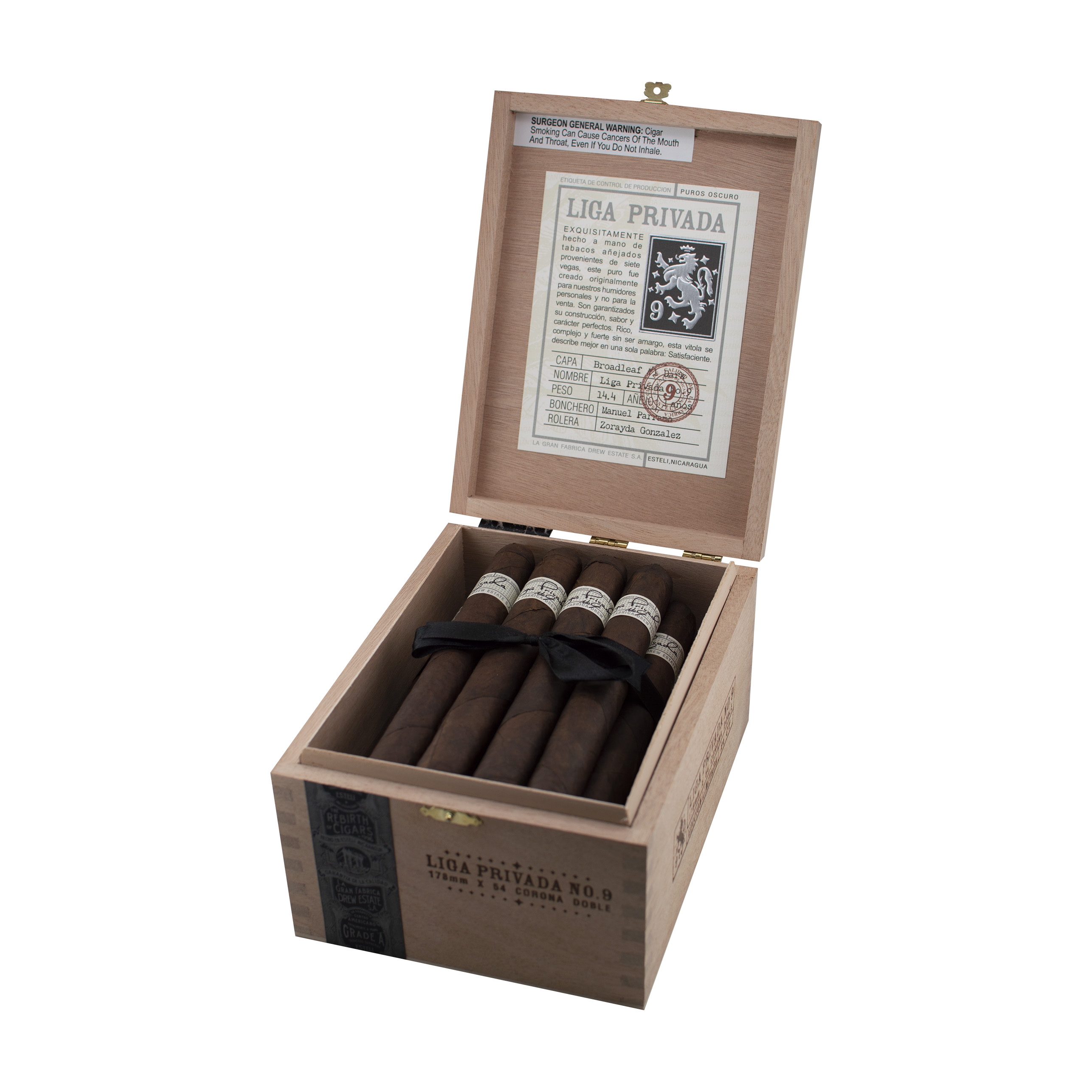 Liga Privada No. 9 Corona Doble Cigar - Box Liga Privada No. 9 Corona Doble Cigar - Box