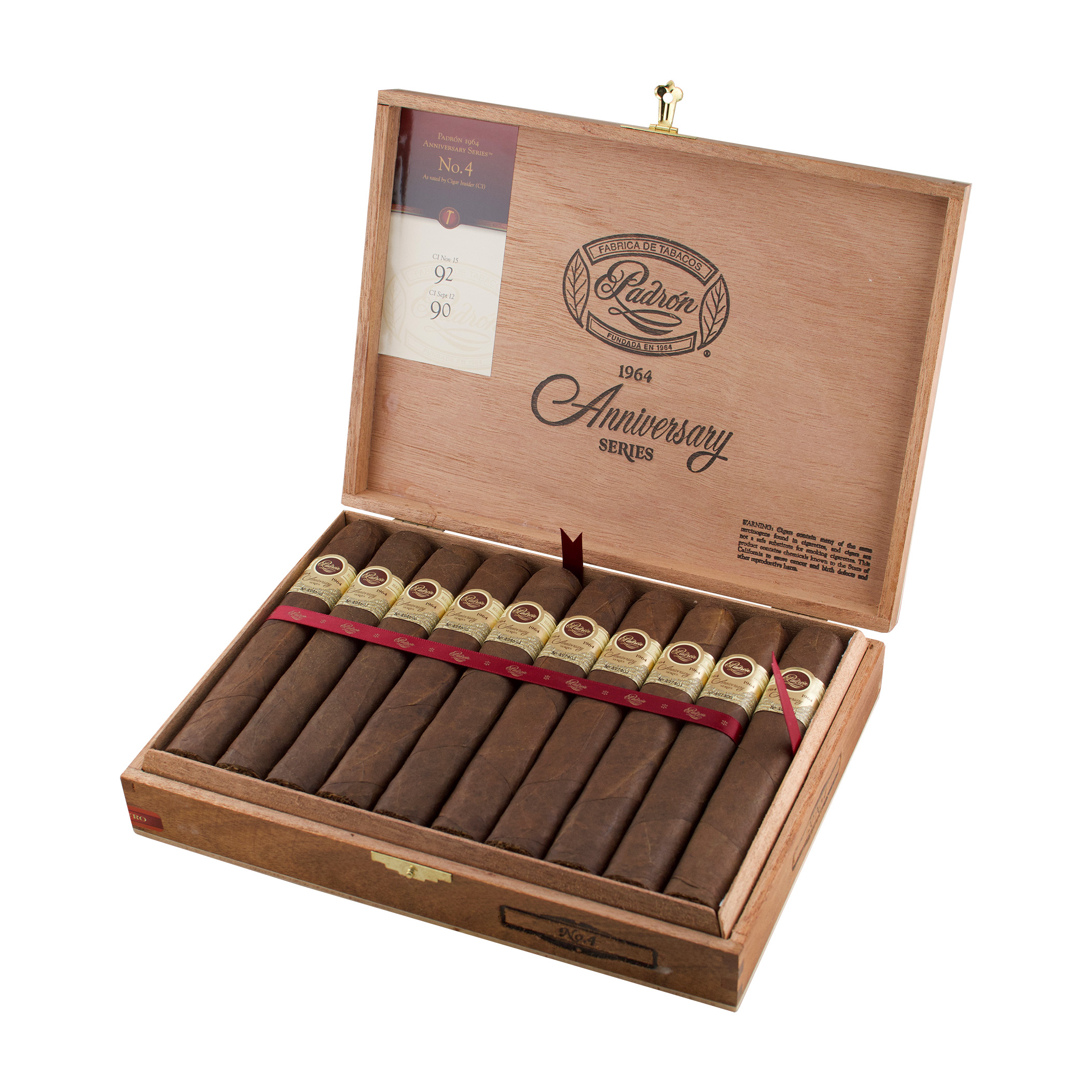 Padron 1964 Anniversary No. 4 Maduro Gordo Cigar - Box Padron 1964 Anniversary No. 4 Maduro Gordo Cigar - Box