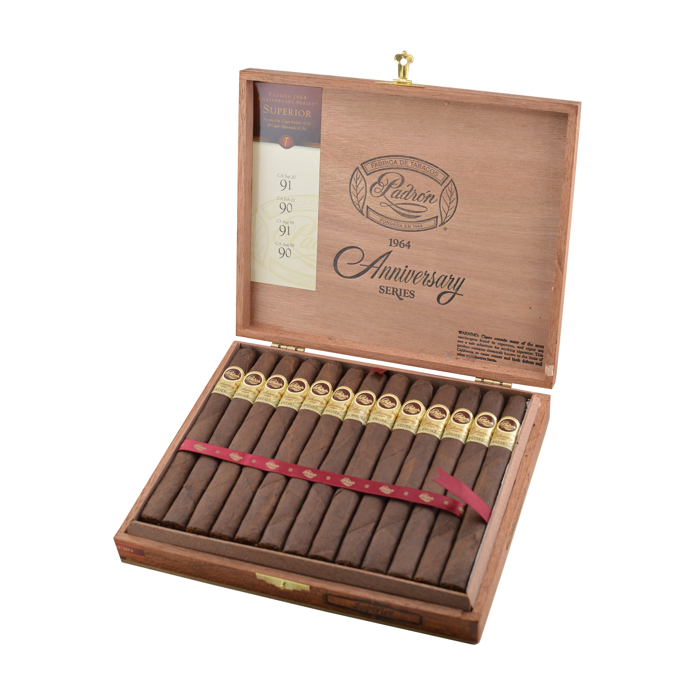 Padron 1964 Anniversary Superior Maduro Lonsdale Cigars - Box Padron 1964 Anniversary Superior Maduro Lonsdale Cigars - Box