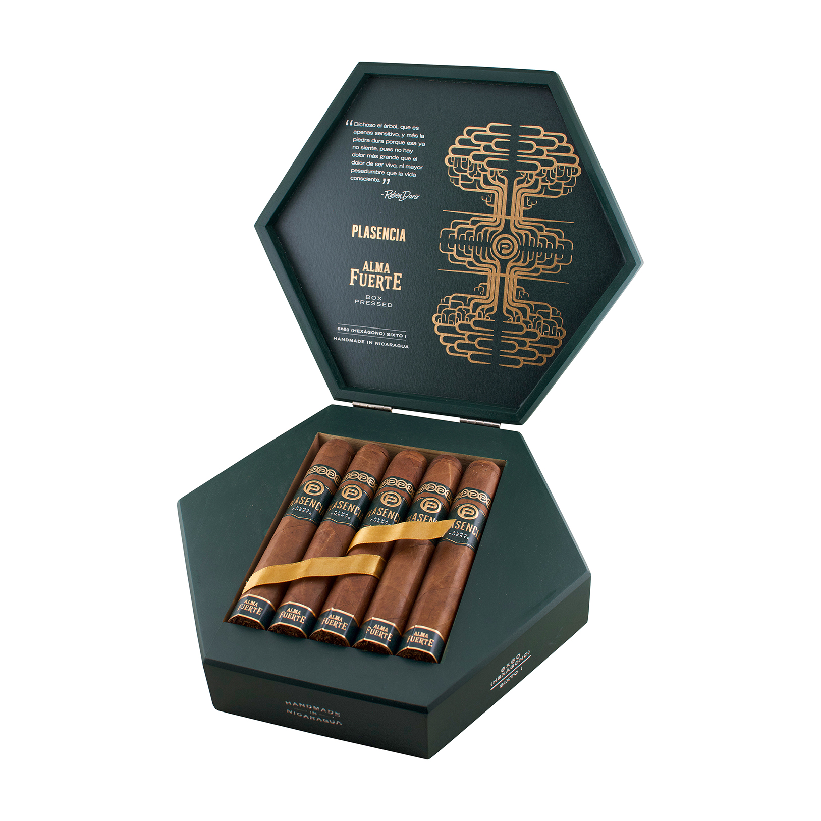 Plasencia Alma Fuerte Natural Sixto I Hexagon Cigar - Box